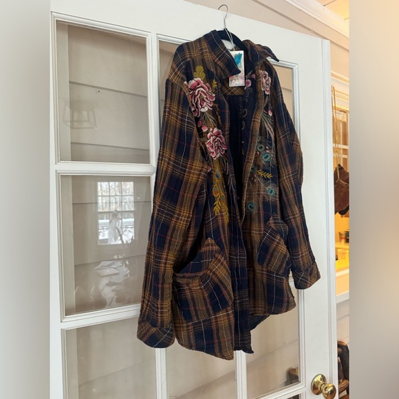 Johnny Was QUITO PAINTERS SMOCK TUNIC size L NWT - Picture 6 of 7